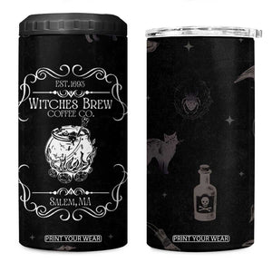 Witches Brew Coffee Co Iced Coffee 4 in 1 Can Cooler Tumbler Hocus Gifts for Women Halloween Birthday TB10 One Size: 16 oz Black Print Your Wear