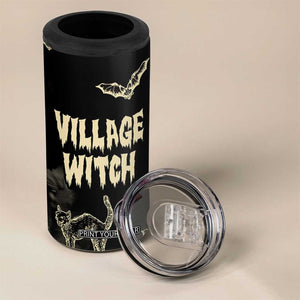 Witch Cat 4 in 1 Can Cooler Tumbler Witchy Vibes Halloween Black Cat Lover Gifts TB10 Print Your Wear