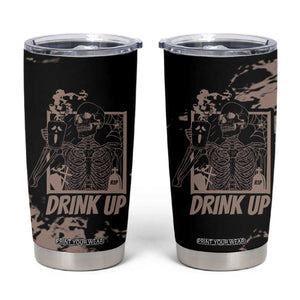 Skeleton Coffee Tumbler Cup Skull Skeleton Halloween Coffee Lover TB10 Black Print Your Wear