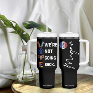 Personalized Harris Walz 2024 Tumbler With Handle Custom Name Were Not Going Back Support Madam President TB10 Print Your Wear