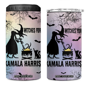 Witches for Kamala Harris 2024 4 in 1 Can Cooler Tumbler Halloween Witch US President Election Feminist Gothic TB10 One Size: 16 oz Gradient Print Your Wear
