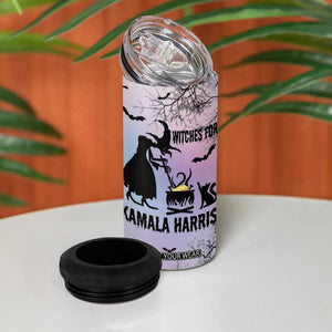 Witches for Kamala Harris 2024 4 in 1 Can Cooler Tumbler Halloween Witch US President Election Feminist Gothic TB10 Print Your Wear