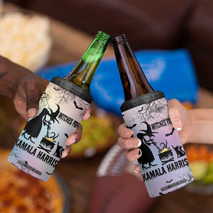 Witches for Kamala Harris 2024 4 in 1 Can Cooler Tumbler Halloween Witch US President Election Feminist Gothic TB10 Print Your Wear