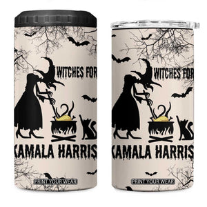 Witches for Kamala Harris 2024 4 in 1 Can Cooler Tumbler Halloween Witch 47 th President USA America Election Feminist Gothic TB10 One Size: 16 oz Cream Print Your Wear