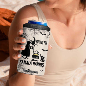 Witches for Kamala Harris 2024 4 in 1 Can Cooler Tumbler Halloween Witch 47 th President USA America Election Feminist Gothic TB10 Print Your Wear