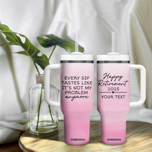 Personalized Retirement Tumbler With Handle Custom Name Officially Retired Gift For Boss Co Worker TB10 Print Your Wear