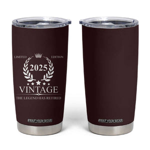 Retirement Gifts for Men Tumbler Cup The Legend Has Retired 2025 TB10 Red Print Your Wear