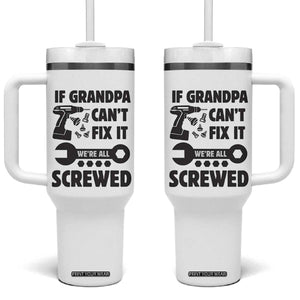 Grandpa Gifts Tumbler With Handle Fathers Day Grandfather Gift from Granddaughter Grandson TB10 One Size: 40 oz White Print Your Wear