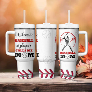 Baseball Mom Tumbler With Handle My Favorite Player Calls Me Mom Mothers Day TB10 Print Your Wear