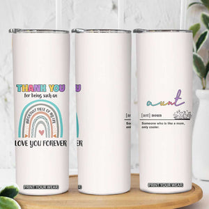 Aunt Gifts Skinny Tumbler Christmas Birthday Thank You Gift From Niece Nephew TB10 Print Your Wear