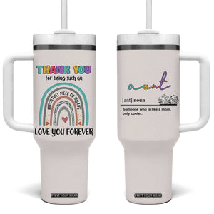 Aunt Gifts Tumbler With Handle Christmas Birthday Thank You Gift From Niece Nephew TB10 One Size: 40 oz Beige Print Your Wear