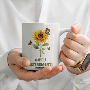 Retirement Gifts For Woman Coffee Mug Coworker Leaving A Wise Woman Once Said Im Outta Here Sunflower TB10 Print Your Wear