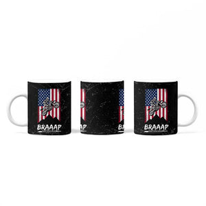 Braap Motocross Dirt Bike Coffee Mug Braaap Vintage USA American Flag Vintage Bikers Club TB10 Print Your Wear