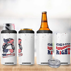 Retro Reproductive Rights 4 in 1 Can Cooler Tumbler Merica Stars Stripes Feminist 4th Of July TB10 Print Your Wear