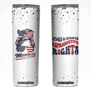 Retro Reproductive Rights Skinny Tumbler Merica Stars Stripes Feminist 4th Of July TB10 White Print Your Wear