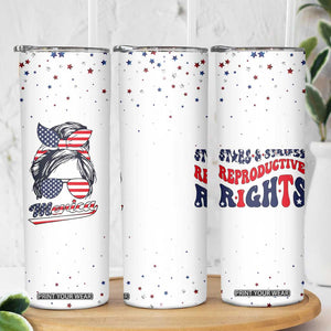 Retro Reproductive Rights Skinny Tumbler Merica Stars Stripes Feminist 4th Of July TB10 Print Your Wear