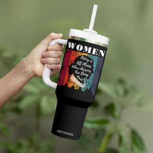 Ruth Bader Ginsburg RBG Quote Tumbler With Handle Women Belong In All Places Where Decisions Are Being Made Feminist Gifts Women TB10 Print Your Wear