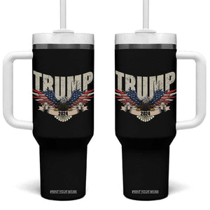 Trump 2024 Tumbler With Handle 45 47 American Election Republican Conservative US Flag Eagle TB10 One Size: 40 oz Black Print Your Wear
