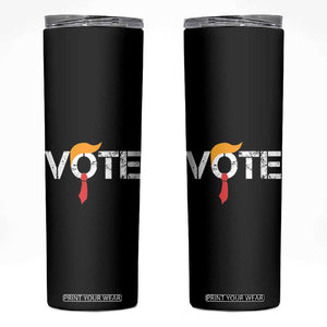 Trump Hair Tie Skinny Tumbler Vote Funny President TB10 Black Print Your Wear