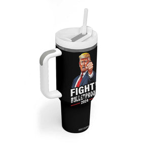 Trump 2024 Tumbler With Handle Fight BulletProof At Election Rally American TB10 Print Your Wear
