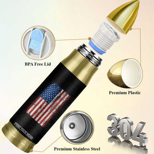 This Veteran Supports Harris 2024 Election Bullet Tumbler American Flag Eagle Grandpa Dad Gifts TB10 Print Your Wear