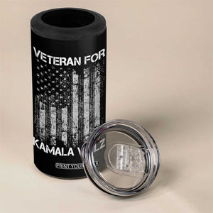 Veterans For Harris Walz 2024 Election 4 in 1 Can Cooler Tumbler American Flag Eagle Uncle Grandpa Dad Gifts TB10 Print Your Wear