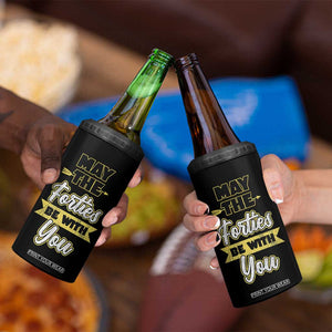 40th Birthday Gifts 4 in 1 Can Cooler Tumbler 1986 40 Year Old Birthday May The Forties Be With You