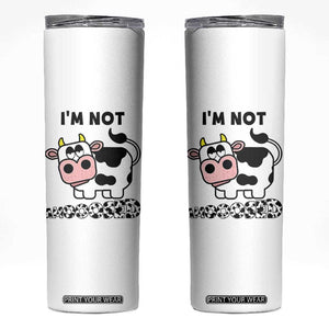 Funny Cow Lovers Skinny Tumbler Not Amooosed TB10 White Print Your Wear