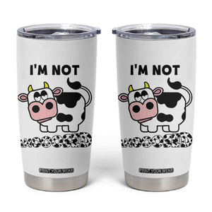 Funny Cow Lovers Tumbler Cup Not Amooosed TB10 White Print Your Wear