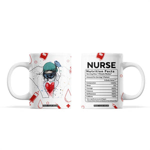Nurse Gifts for Women Coffee Mug Nutrition Facts Rn Lpn Practitioner Nursing School Graduation Gifts TB10 White Print Your Wear