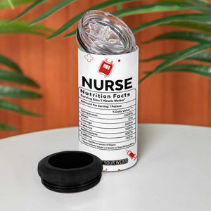 Nurse Gifts for Women 4 in 1 Can Cooler Tumbler Nutrition Facts Rn Lpn Practitioner Nursing School Graduation Gifts TB10 Print Your Wear