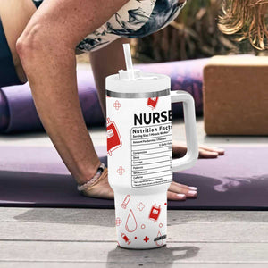 Nurse Gifts for Women Tumbler With Handle Nutrition Facts Rn Lpn Practitioner Nursing School Graduation Gifts TB10 Print Your Wear