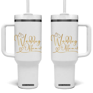 Wedding Officiant Gift Tumbler With Handle Thanks Gifts From Couple Bride Groom TB10 One Size: 40 oz White Print Your Wear