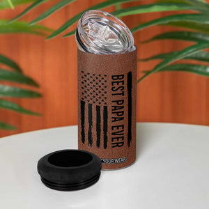 Gifts For Dad 4 in 1 Can Cooler Tumbler Papa Knows Everything Fathers Day TB10 Print Your Wear