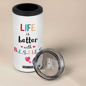 Bestie Gifts 4 in 1 Can Cooler Tumbler Best Friends Friendships BFF Gift TB10 Print Your Wear