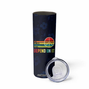 Women's Rights Skinny Tumbler Vote Like Your Daughter's Right Depend On It Voting RBG Quote Floral TB10 Print Your Wear