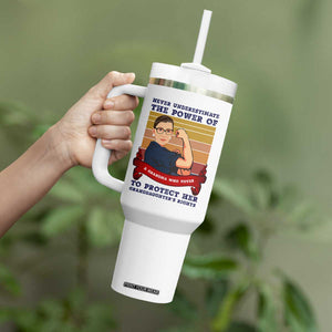 Ruth Bader Ginsburg RBG Tumbler With Handle Never Underestimate The Power Of A Grandma Who Votes Feminist Gifts Women TB10 Print Your Wear