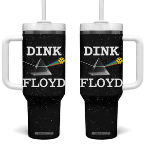Funny Pickleball Tumbler With Handle Dink Player Vintage Retro TB10 One Size: 40 oz Black Print Your Wear