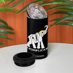 Trump 2024 Election 4 in 1 Can Cooler Tumbler Republican Elephant 45 47 TB10 Print Your Wear
