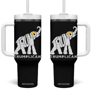Trump 2024 Election Tumbler With Handle Republican Elephant 45 47 TB10 One Size: 40 oz Black Print Your Wear