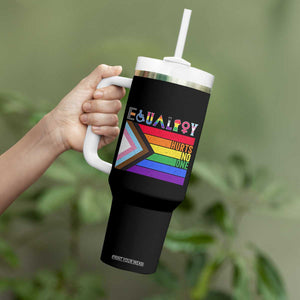 LGBTQ Equality Hurts No One Tumbler With Handle Pride Ally Human Rights Rainbow Flag TB10 Print Your Wear
