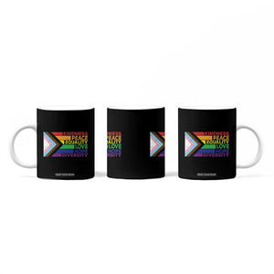 LGBTQ Pride Coffee Mug Kindness Peace Equality Love Hope Diversity Human Rights World Peace Supporter TB10 Print Your Wear