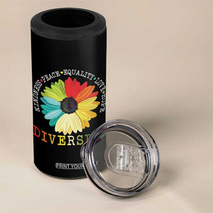World Peace Supporter 4 in 1 Can Cooler Tumbler Kindness Peace Equality Love Hope Diversity Human Rights Sunflower TB10 Print Your Wear