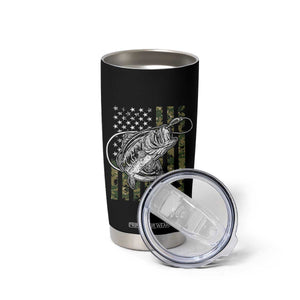 Fishing Gifts For Dad Tumbler Cup Full Time Dad Part Time Hooker Fishing Camo Us Flag Fathers Day Gift TB10 Print Your Wear