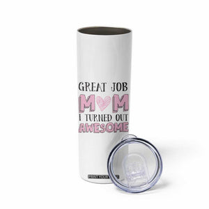 Funny Mom Birthday Gift Skinny Tumbler Cute Valentines Mothers Day Present From Daughter Son Pink TB10 Print Your Wear