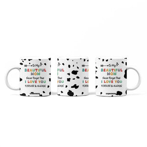 Mothers Day Mom Gifts Coffee Mug I Love You Mom Gift From Daughter Son Cow Print TB10 Print Your Wear