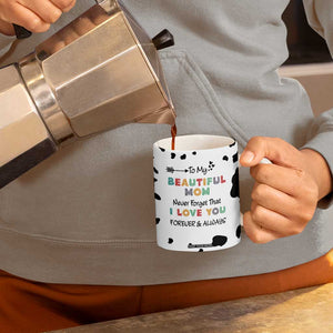 Mothers Day Mom Gifts Coffee Mug I Love You Mom Gift From Daughter Son Cow Print TB10 Print Your Wear