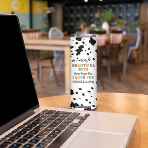 Mothers Day Mom Gifts Skinny Tumbler I Love You Mom Gift From Daughter Son Cow Print TB10 Print Your Wear