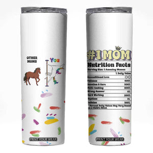 Funny Mom Birthday Gift Skinny Tumbler Cute Unicorn Lovers Valentines Mothers Day Present TB10 White Print Your Wear