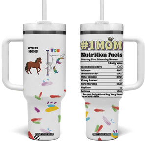 Funny Mom Birthday Gift Tumbler With Handle Cute Unicorn Lovers Valentines Mothers Day Present TB10 One Size: 40 oz White Print Your Wear